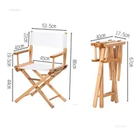 Fauteuil pliant d'extérieur en bois massif avec toile, portable, pour loisirs, camping et pêche – Fabricant OEM personnalisé