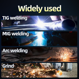 Welding Helmet with Auto-dimming <b>Lights</b> Solar Welding Helmet with 2 Arc <b>Sensors</b> Wide Lampshade 4/9-13 True Color - Product Image 5