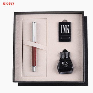 Pluma estilográfica con juego de tinta, pluma de Metal ejecutiva de lujo con caja de regalo y bolso, el mejor regalo pequeño para negocios y bodas - Product Image 2