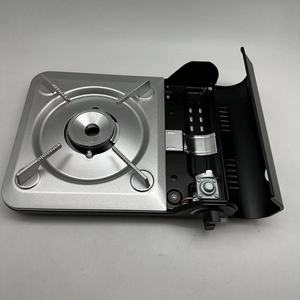 Réchaud à gaz portable Yongkang pour 1-2 personnes, camping en plein air avec dispositif d'allumage, design ultra fin noir - Product Image 1