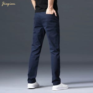 <span class=keywords><strong>Pantalon</strong></span> <span class=keywords><strong>Chino</strong></span> <span class=keywords><strong>Homme</strong></span> <span class=keywords><strong>Bleu</strong></span> <span class=keywords><strong>Marine</strong></span> Décontracté en Mélange de Coton Épais à Haute Densité Coupe <span class=keywords><strong>Slim</strong></span> Polyvalent pour Affaires - Product Image 2