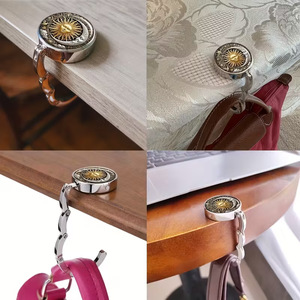 Time Gem Hook Promotional <b>Gift</b> Set Portable Hanging Zinc Alloy Folding Desktop Hook Delicate Ladies' Bag Fashionable <b>Gift</b> - Product Image 5