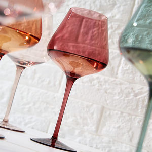 Verres à <span class=keywords><strong>vin</strong></span> colorés en cristal Coffret cadeau de mariage pour les amateurs de <span class=keywords><strong>vin</strong></span> Dîner de <span class=keywords><strong>vin</strong></span> rouge <span class=keywords><strong>blanc</strong></span> - Product Image 5