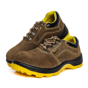 Chaussures de sécurité basses en daim avec semelle intermédiaire en acier, résistantes à la perforation, antistatiques, résistantes aux huiles, semelle en PU - Product Image 1