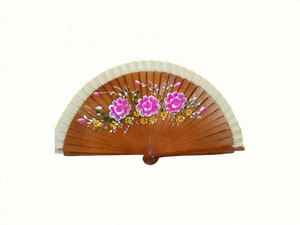 Innovador Abanico de Madera Pintado a Mano de Doble Cara de 23 cm con Tela de 2.5 cm, Regalo Promocional para Fiestas - Product Image 6