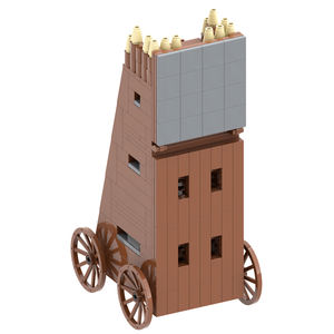 MOC5012 <span class=keywords><strong>Serie</strong></span> Militar Medieval, Camión de Bomberos con Escalera Aérea, Modelo de <span class=keywords><strong>Arma</strong></span> de Guerras, Bloques de Construcción Educativos, Juguetes de Regalo para Niños - Product Image 2