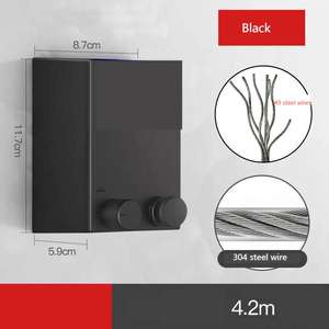Tendedero Retráctil Automático para Balcón, de Acero Inoxidable, con Marco de Plástico, Plegable, sin Perforaciones, para Exteriores - Product Image 5