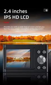 Cámara digital compacta 4K para niños Video Tarjeta <span class=keywords><strong>SD</strong></span> de <span class=keywords><strong>128GB</strong></span> Zoom Cámara portátil de apuntar y disparar para estudiantes Cámara digital - Product Image 6