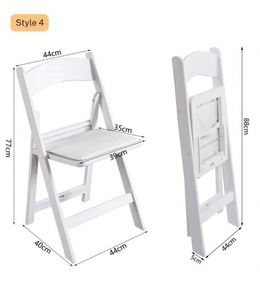 Chaise pliante Napoléon en résine blanche pour mariage, événementiel et fête, vente en gros directe usine - Product Image 3