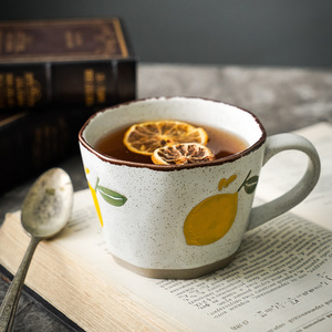 Tazas de Cerámica Pintadas a Mano con Diseño Nórdico de Frutas, Tazas Sencillas y Creativas para Café o Agua - Product Image 2