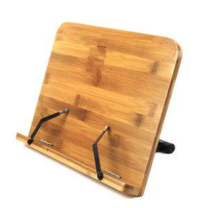 Hot Selling Foldable <strong>Recipe</strong> Book Rack Bamboo Book Holder Reading Stand <strong>Recipe</strong> Holder Display Racks for Desk - Product Image 1