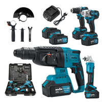 Kit Combinado de Herramientas Eléctricas con Taladro Inalámbrico, Juego de Llaves Manuales, Caja de Herramientas, Todas las Herramientas en Estuche de Plástico - Varios Estilos