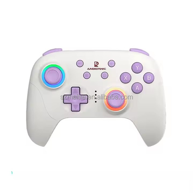 ANBERNIC RG P01 Controller With RGB Lighting Wireless Gamepad RGB Hall Effect Joystick BT Game Controller for PC Android IOS