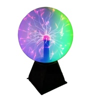 Lámpara de Plasma con Control Táctil, Globo Rojo, Bombilla Mágica de Cristal, 8 Pulgadas, Efecto de Rayo Estático