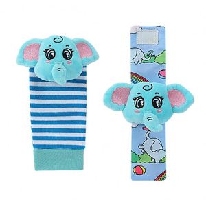 Cloches de poignet d'animaux de dessin animé pour nourrissons et tout-petits, chaussettes à hochet, nouvel ensemble de chaussettes à dragonne pour tout-petits - Product Image 5
