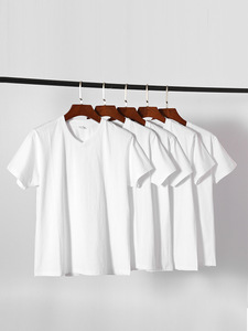Camiseta de Hombre con Cuello en V, 100% Algodón, Corte Regular, Manga Corta, Color Sólido, Tejido de Punto, Diseño de Logotipo Personalizado - Product Image 2
