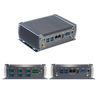 Mini PC industriel 6 ports COM, I7-8650U, aluminium, ordinateur embarqué industriel, Intel UHD Graphics, affichage VGA, boîtier sans ventilateur