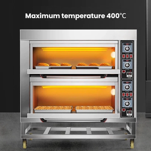 Four à pâtisserie électrique 220V/380V à 2 étages et 2 plateaux avec minuterie intégrée - Product Image 4