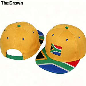 Custom Logo 6 Panel Flag Patch Flat Brim <b>Cap</b> Wholesale Bulk Custom Country <b>Hat</b> Woven Patch Manufacturer - Product Image 2