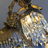 Lustre Antique en cuivre avec 57 lumières, hôtel, Villa, milieu du siècle, église, grand lustre en laiton, Bronze