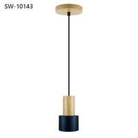 Ideas de Decoración de Interiores para Patio, Lámpara Colgante LED de Metal y Madera con Cable de Cuerda Negra, para Hotel, Dormitorio, Bar
