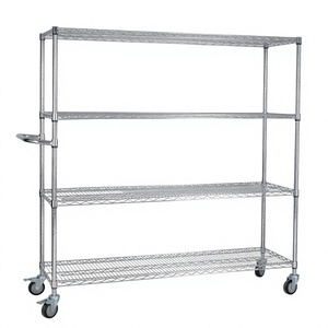 Étagère métallique à 4 niveaux, simple face, légère, en acier, antistatique, pour stockage industriel - Product Image 4
