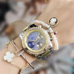 <span class=keywords><strong>Reloj</strong></span> de Lujo Original Guesse para Mujer, de Acero Inoxidable, con Diamantes, Color Degradado Explosivo, Tres Esferas, Estilo Hip Hop, Venta al Por Mayor - Product Image 3