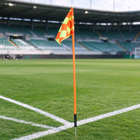 Ensemble de 4 poteaux de drapeau de coin de football en PVC de 1,52 m, niveau professionnel, avec pointe à ressort robuste, durables pour l'entraînement et les matchs de football
