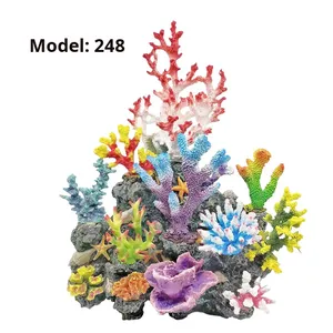 도매 다기능 인조 수지 산호 해양 수족관 장식 대형 다채로운 리프 스톤 - Product Image 2