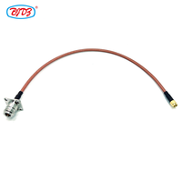Câble RG400 à prix d'usine avec connecteur SMA mâle vers N femelle à bride 4 trous, câble pigtail de qualité assurée