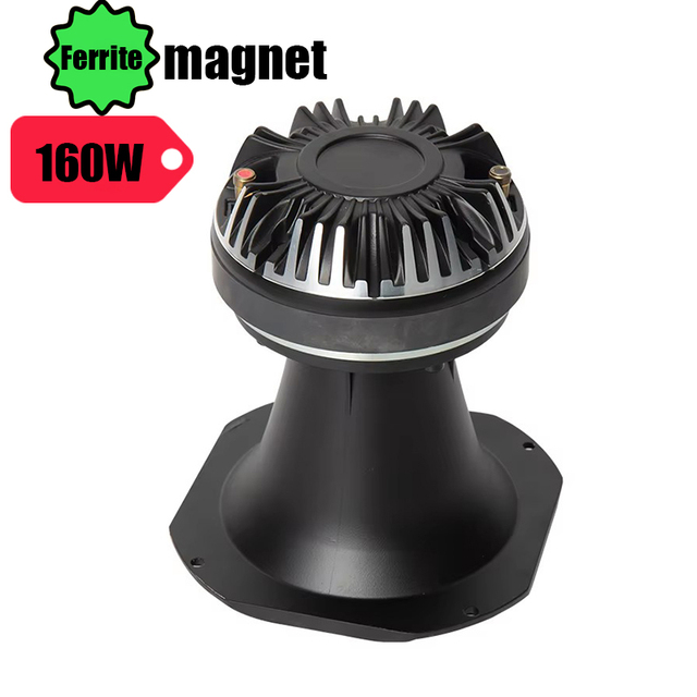 160W Titanium Horn Tweeter 8ohm 110dB 2" Throat Bolt-On Ferrite Magnet High-Frequency Driver for Line Array & Stage Monitor