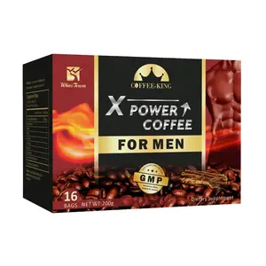 Wholesale best slimming coffee men-Men Kidney Tonifying energy X power maca Coffee for strong physical fitness Male libido sexual Instant black Coffee Slim coffee