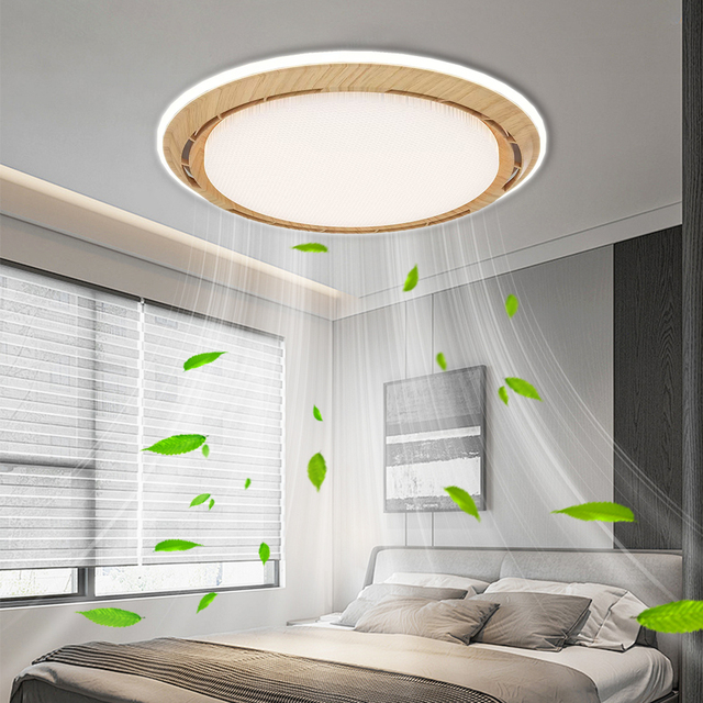 Modern Design Decorative Living Room Ceiling Fan Light 20 Inch Bladeless Smart LED Ceiling Fan Lamp With Remote Control