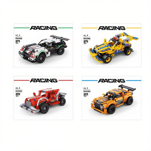 Blocs de construction de course, ensemble de 221 à 226 pièces, modèles de voitures jouets pour enfants de 5 à 6 ans, cadeau éducatif - Product Image 2