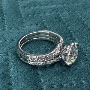 Elegante Anillo de Diamantes Cultivados en Laboratorio de Platino PT950, Joyería Fina Unisex de Lujo, Colección de Regalos de Aniversario - Product Image 4