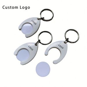 Custom Raindrop Trolley Coin <b>Keychains</b> - Fashionable and <b>Personalized</b> for Promotional Shopping Cart Tokens - Product Image 6