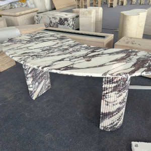 Table à thé en marbre Calacatta Viola <span class=keywords><strong>d</strong></span>'<span class=keywords><strong>Italie</strong></span>, taille sur mesure, mobilier de luxe pour la <span class=keywords><strong>maison</strong></span> et le bureau, pierre à veines violettes - Product Image 5