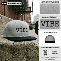 Gorra Snapback Personalizada con Logotipo, OEM, ODM, Bordado 3D, MOQ Bajo, Marca Personalizada, Letras Premium con Contraste
