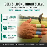 Sarung Jari Golf Karet Anti-Selip Tahan Air Fleksibel Logo Warna Kustom OEM Indoor Outdoor