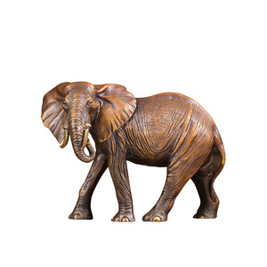 Copper Art Workshop All Copper African <b>Elephant</b> Ornament Brass Animal Decor Living Room Display Shelf - Product Image 1