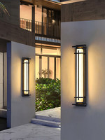 Lampe murale LED moderne pour extérieur, en acier inoxydable, étanche IP65, éclairage pour villas, portail de cour de luxe