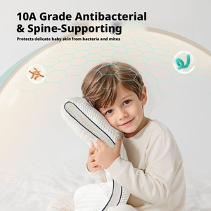 Oreiller pour enfants Doughwa <span class=keywords><strong>Le</strong></span> avec design de col divisé, garni de lyocell et de coton perlé, fibres d'armoise, pour 1-4 ans, personnalisable - Product Image 1