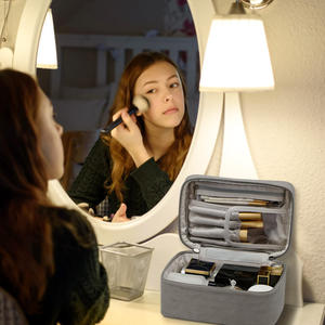 Sacs cosmétiques de voyage personnalisés en cuir PU pour usine OEM – Trousse de maquillage portable, pochette de toilette, sac de rangement pour produits de beauté et de soin - Product Image 6