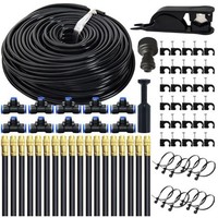 Kit d'irrigation goutte à goutte F106, système d'arrosage automatique, micro-asperseurs réglables à 360 degrés, raccords de tuyauterie à connexion rapide, jardin L