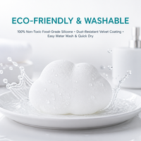 Jouet Squishy Nuage Blanc Décoratif Minimaliste Doux à Presser Anti-stress Cadeau pour Vitrine Étagère Présentoir de Plantes Maison Bureau Commerce