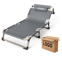 Lit de camping pliant personnalisable pour adulte, simple ou double, en métal, avec cadre en acier, réglable, portable, pour la sieste