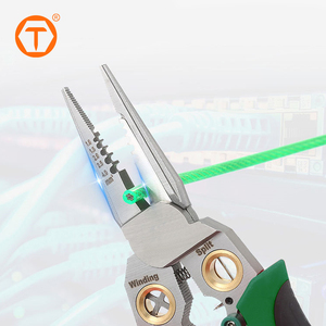 Đa chức năng 8 trong 1 điện Công cụ Sửa chữa dây crimper vũ nữ Thoát y Kìm với điện áp Tester cho cắt kéo dây - Product Image 4