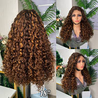 Precio de Fábrica SDD 13x4 Peluca de Encaje con Ondas de Agua, Ondas Naturales, Virgen, Pre-Desplumada, Sin Pegamento, Frontal, de Cabello Humano