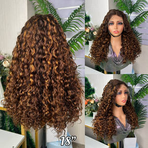 Factory Price SDD 13x4 Lace Water Wave <b>Wig</b> Natural Wave Virgin PrePlucked Glueless <b>Wig</b> Frontal Human Hair <b>Wig</b> - Product Image 3
