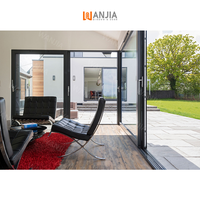 Portes coulissantes en verre et aluminium WANJIA pour patio extérieur, aluminium 96 x 80, design minimaliste, porte coulissante pour patio